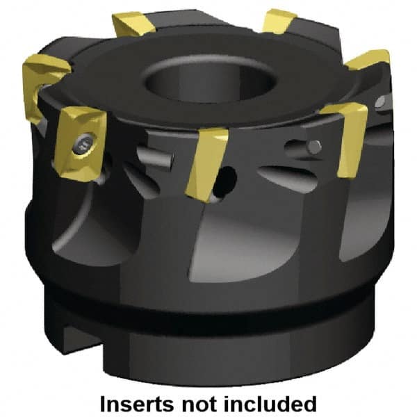 Kennametal - 4 Inserts, 40mm Cut Diam, 16mm Arbor Diam, 9.9mm Max Depth of Cut, Indexable Square-Shoulder Face Mill - 0/90° Lead Angle, 40mm High, EC10.., EP10.. Insert Compatibility, Series Mill 1-10 - Caliber Tooling