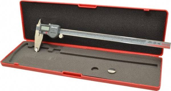 Starrett - 0 to 300mm Range, 0.01mm Resolution, IP67 Electronic Caliper - Stainless Steel with 2-1/2" Stainless Steel Jaws, 0.0015" Accuracy, Serial Output - Caliber Tooling