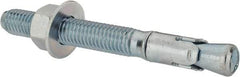 Powers Fasteners - 1/2" Diam, 1/2" Drill, 4-1/2" OAL, 1" Min Embedment Wedge Expansion Concrete Anchor - 1018 Steel, Zinc-Plated Finish, Hex Nut Head, Hex Drive, 2-3/4" Thread Length - Caliber Tooling