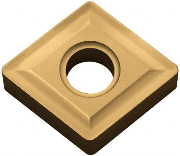 Kyocera - CNGA432 Grade TN60 Cermet Turning Insert - TiCN/NbC Finish, 80° Diamond, 1/2" Inscr Circle, 3/16" Thick, 1/32" Corner Radius - Caliber Tooling