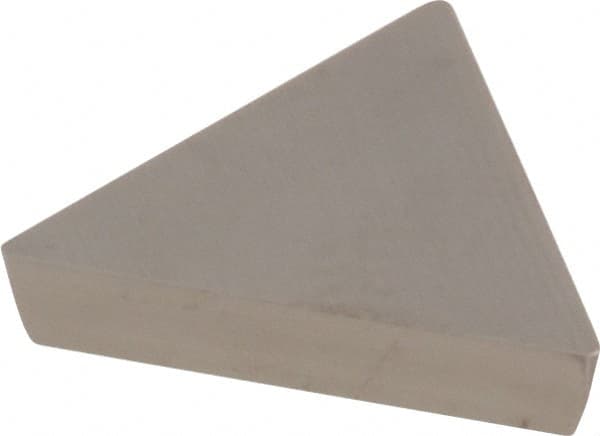 Kyocera - TPG321 Grade TN60 Cermet Turning Insert - TiCN/NbC Finish, 60° Triangle, 3/8" Inscr Circle, 1/8" Thick, 1/64" Corner Radius - Caliber Tooling