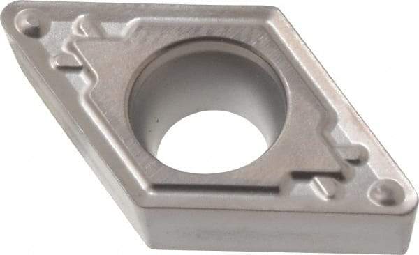 Kyocera - DCMT32.52 HQ Grade TN60 Cermet Turning Insert - TiCN/NbC Finish, 55° Diamond, 3/8" Inscr Circle, 5/32" Thick, 1/32" Corner Radius - Caliber Tooling