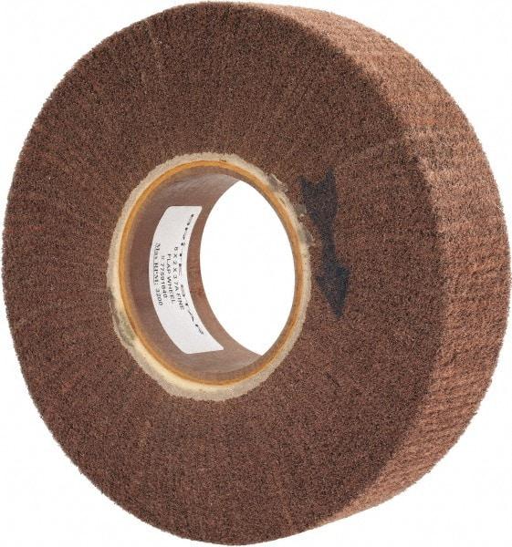 Brite Star - 8" Diam 180 Grit Aluminum Oxide Unmounted Flap Wheel - 3" Hole, 2" Wide, Density 7, Coated, Grade Fine, 3,200 Max RPM - Caliber Tooling