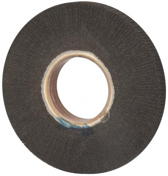 Brite Star - 8" Diam 220 Grit Silicon Carbide Unmounted Flap Wheel - 3" Hole, 1" Wide, Density 7, Coated, Grade Very Fine, 3,200 Max RPM - Caliber Tooling