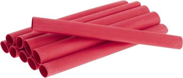 3M - 6" Long, 3:1, Polyolefin Heat Shrink Electrical Tubing - Red - Caliber Tooling