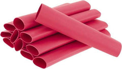 3M - 6" Long, 3:1, Polyolefin Heat Shrink Electrical Tubing - Red - Caliber Tooling