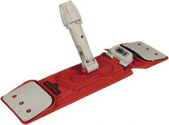 Unger - 15-3/4" Long x 4-1/4" Wide Nylon Plastic Flat Mop Holder - Red & Gray, Socket/Pin - Caliber Tooling