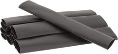 3M - 6" Long, 2:1, Polyolefin Heat Shrink Electrical Tubing - Black - Caliber Tooling