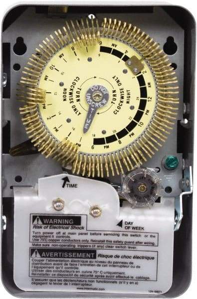 Intermatic - 24 hr with Day Skipper Indoor Analog Electromechanical Timer - 96 On/Off per Day, 480 VAC, 60 Hz, - Caliber Tooling