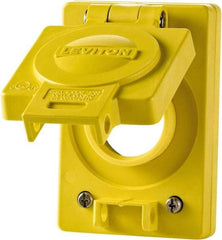 Leviton - 1 Gang, (0) Knockouts, PVC Rectangle Ceiling Box - 4" Overall Height x 4" Overall Width - Caliber Tooling