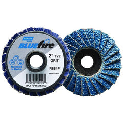 2″ BlueFire Plastic Flat Mini Flap Disc TS (Type II) Type 27 P40 Grit R884P1 Zirconia Alumina - Caliber Tooling