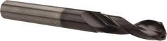 Accupro - 9/32", 140° Point, Spiral Flute, Solid Carbide Taper Length Drill Bit - AlTiN Finish, 2.461" Flute Length, 4.567" OAL, Series ACCUPRO - Caliber Tooling