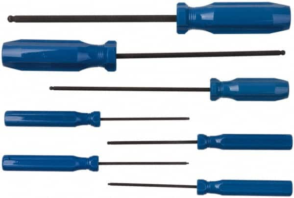 Eklind - 7 Piece, 1.3 to 5mm Ball End Hex Driver Set - Caliber Tooling