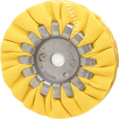 Made in USA - 4" Diam x 1/2" Thick Unmounted Buffing Wheel - 14 Ply, Bias Cut, 1/2" Arbor Hole - Caliber Tooling