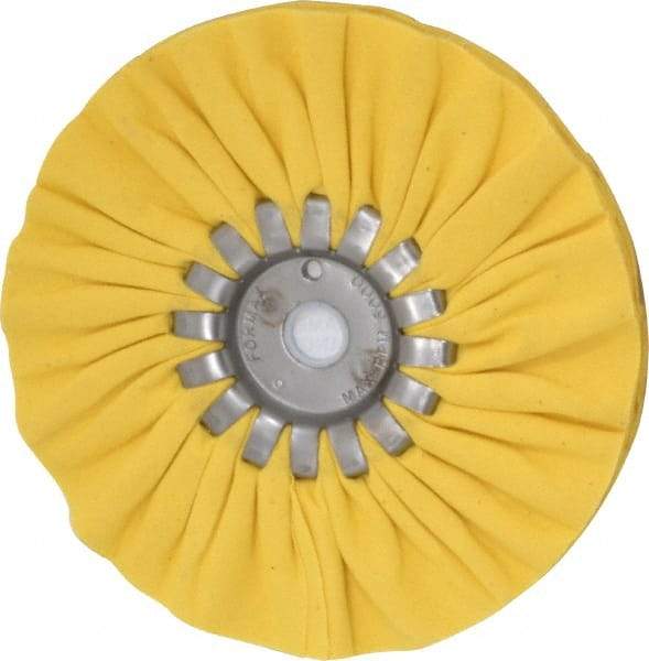 Made in USA - 6" Diam x 1/2" Thick Unmounted Buffing Wheel - 14 Ply, Bias Cut, 5/8" Arbor Hole - Caliber Tooling