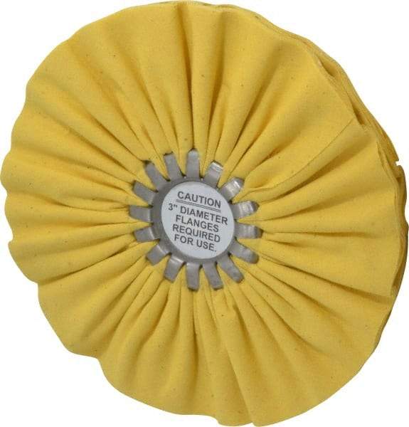 Made in USA - 8" Diam x 1/2" Thick Unmounted Buffing Wheel - 14 Ply, Bias Cut, 5/8" Arbor Hole - Caliber Tooling