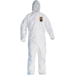 KleenGuard - Size XL Polypropylene General Purpose Coveralls - White, Zipper Closure, Elastic Cuffs, Elastic Ankles, Serged Seams - Caliber Tooling