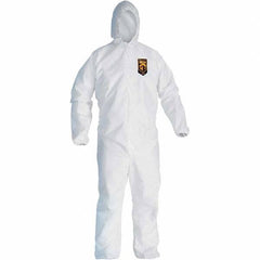 KleenGuard - Size 2XL Polypropylene General Purpose Coveralls - White, Zipper Closure, Elastic Cuffs, Elastic Ankles, Serged Seams - Caliber Tooling