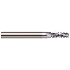 Harvey Tool - 1/4-18 to 3/8-18 Internal/External 18 TPI 5/16" Shank 4-Flute Solid Carbide Helical Flute Thread Mill - Exact Industrial Supply