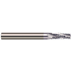 Harvey Tool - 3/8-24 Internal/External 24 TPI 5/16" Shank 4-Flute Solid Carbide Helical Flute Thread Mill - Exact Industrial Supply