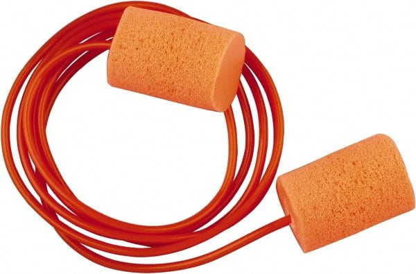 PRO-SAFE - Earplugs; Disposable or Reusable: Yes ; Attachment Style: Corded ; Style: Corded ; Disposable: Yes ; Plug Shape: Barrel ; Plug Color: Orange - Exact Industrial Supply