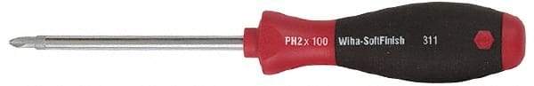 Wiha - #3, 10-3/4" OAL, Round Shaft Phillips Screwdriver - 6" Blade Length, Ergonomic Handle - Caliber Tooling