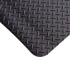 PRO-SAFE - 2' Long x 4' Wide, Dry Environment, Anti-Fatigue Matting - Black, Vinyl with Vinyl Sponge Base, Beveled on 4 Sides - Caliber Tooling