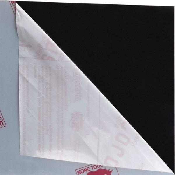 Made in USA - 1/8" Thick x 4' Wide x 8' Long, Polycarbonate Sheet - Black, Rockwell R-118 Hardness, ±10% Tolerance - Caliber Tooling