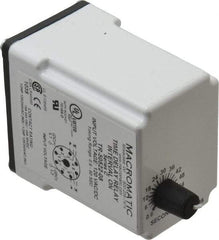 Macromatic - 8 Pin, Multiple Range DPDT Time Delay Relay - 10 Contact Amp, 120 VAC/VDC, Knob - Caliber Tooling