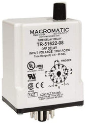 Macromatic - 11 Pin, Multiple Range DPDT Time Delay Relay - 10 Contact Amp, 120 VAC/VDC, Knob - Caliber Tooling