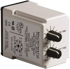 Macromatic - 8 Pin, Multiple Range DPDT Time Delay Relay - 10 Contact Amp, 24 VAC/VDC, Knob - Caliber Tooling