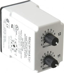 Macromatic - 8 Pin, Multiple Range DPDT Time Delay Relay - 10 Contact Amp, 120 VAC/VDC, Knob - Caliber Tooling