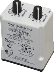 Macromatic - 8 Pin, 30 min Delay, Multiple Range DPDT Time Delay Relay - 10 Contact Amp, 120 VAC/VDC, Knob - Caliber Tooling