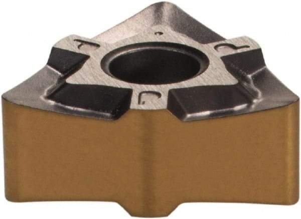 Iscar - WNMG332 PP Grade IC807 Carbide Turning Insert - TiAlN/TiN Finish, 80° Trigon, 3/8" Inscr Circle, 3/16" Thick, 1/32" Corner Radius - Caliber Tooling