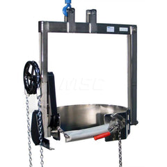 Drum Carrier: (1) 55 gal Drum, 1,500 lb Capacity 36″ Wide, 8″ Deep, 45″ High