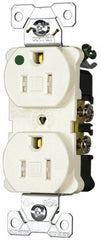 Cooper Wiring Devices - 125 VAC, 15 Amp, 5-15R NEMA Configuration, Brown, Hospital Grade, Self Grounding Duplex Receptacle - 1 Phase, 2 Poles, 3 Wire, Flush Mount, Tamper Resistant - Caliber Tooling