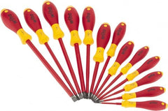 Wiha - 13 Piece Insulated Slotted & Phillips Screwdriver Set - Exact Industrial Supply