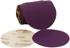 3M - 5" Diam, 180 Grit Ceramic Adhesive PSA Disc - Very Fine Grade, Purple, C Weighted Backing, Flexible, 12,000 Max RPM, Use with Random Orbital Sanders - Caliber Tooling