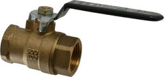 Legend Valve - 3/4" Pipe, Full Port, Brass Full Port Ball Valve - Bi-Directional, FNPT x FNPT Ends, Quarter Turn Handle, 600 WOG, 150 WSP - Caliber Tooling