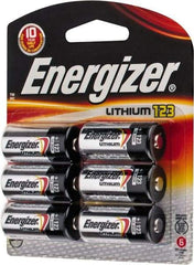 Energizer - Size 123, Lithium, 6 Pack, Photo Battery - 3 Volts, Flat Terminal, CR17345, ANSI, IEC Regulated - Caliber Tooling