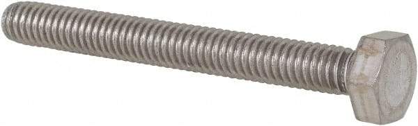 Value Collection - M4x0.70mm Metric Coarse, 35mm Length Under Head Hex Head Cap Screw - Fully Threaded, Grade 18-8 & Austenitic A2 Stainless Steel, Uncoated, 7mm Hex - Caliber Tooling