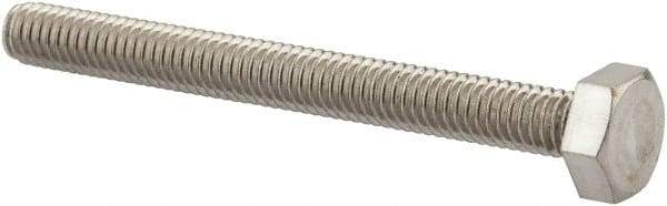 Value Collection - M4x0.70mm Metric Coarse, 40mm Length Under Head Hex Head Cap Screw - Fully Threaded, Grade 18-8 & Austenitic A2 Stainless Steel, Uncoated, 7mm Hex - Caliber Tooling