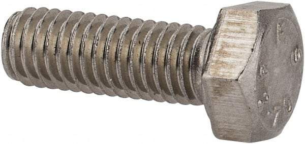 Value Collection - M5x0.80mm Metric Coarse, 14mm Length Under Head Hex Head Cap Screw - Fully Threaded, Grade 18-8 & Austenitic A2 Stainless Steel, Uncoated, 8mm Hex - Caliber Tooling