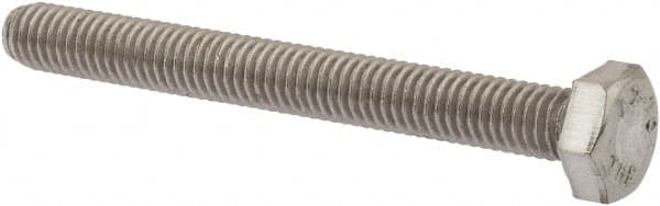 Value Collection - M6x1.00mm Metric Coarse, 55mm Length Under Head Hex Head Cap Screw - Fully Threaded, Grade 18-8 & Austenitic A2 Stainless Steel, Uncoated, 10mm Hex - Caliber Tooling