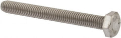 Value Collection - M6x1.00mm Metric Coarse, 55mm Length Under Head Hex Head Cap Screw - Fully Threaded, Grade 18-8 & Austenitic A2 Stainless Steel, Uncoated, 10mm Hex - Caliber Tooling