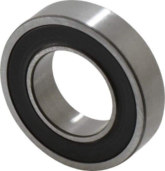 SKF - 20mm Bore Diam, 37mm OD, Double Seal Thin Section Radial Ball Bearing - 9mm Wide, 1 Row, Round Bore, 821 Lb Static Capacity, 1,430 Lb Dynamic Capacity - Caliber Tooling