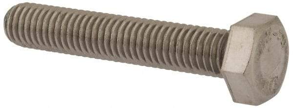 Value Collection - M8x1.25mm Metric Coarse, 45mm Length Under Head Hex Head Cap Screw - Fully Threaded, Grade 18-8 & Austenitic A2 Stainless Steel, Uncoated, 13mm Hex - Caliber Tooling