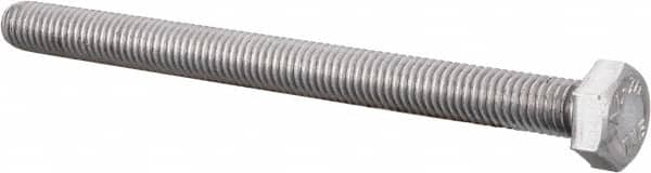 Value Collection - M8x1.25mm Metric Coarse, 100mm Length Under Head Hex Head Cap Screw - Fully Threaded, Grade 18-8 & Austenitic A2 Stainless Steel, Uncoated, 13mm Hex - Caliber Tooling