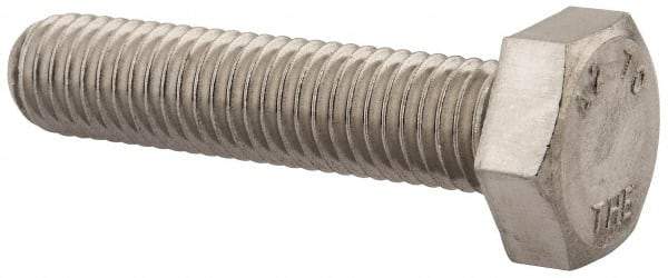 Value Collection - M10x1.50mm Metric Coarse, 45mm Length Under Head Hex Head Cap Screw - Fully Threaded, Grade 18-8 & Austenitic A2 Stainless Steel, Uncoated, 17mm Hex - Caliber Tooling