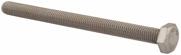 Value Collection - M10x1.50mm Metric Coarse, 130mm Length Under Head Hex Head Cap Screw - Fully Threaded, Grade 18-8 & Austenitic A2 Stainless Steel, Uncoated, 17mm Hex - Caliber Tooling